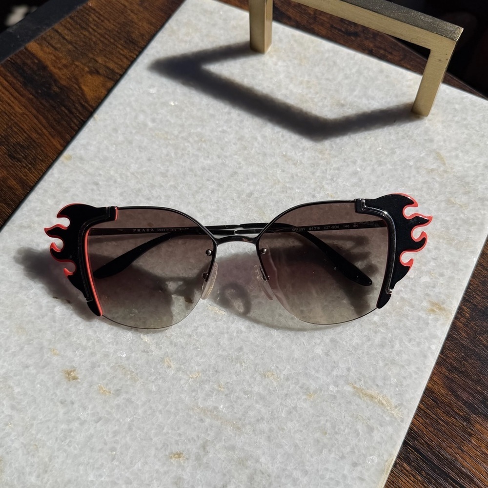 Prada Flame Cat Eye Sunglasses